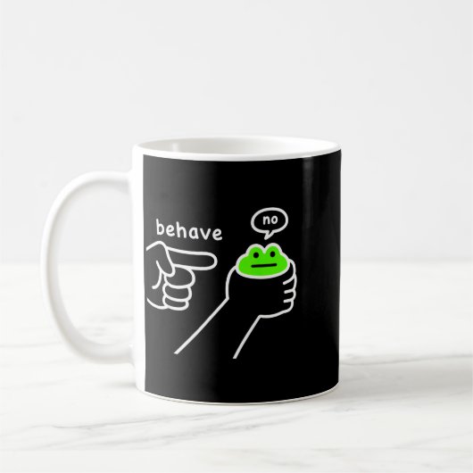 Dishonest Frog Funny Frog Meme Behave No Cartoon D Kaffeetasse (Links)