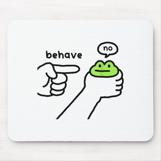 Dishonest Frog Funny Frog Meme Behave No Cartoon D Mousepad (Vorne)