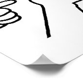 Dishonest Frog Funny Frog Meme Behave No Cartoon D Poster (Ecke)