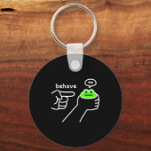 Dishonest Frog Funny Frog Meme Behave No Cartoon D Schlüsselanhänger (Vorderseite)