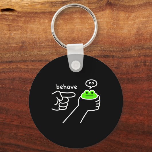 Dishonest Frog Funny Frog Meme Behave No Cartoon D Schlüsselanhänger (Vorderseite)