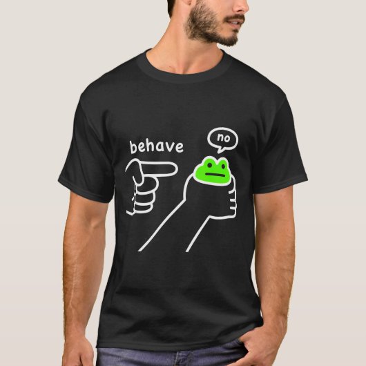 Dishonest Frog Funny Frog Meme Behave No Cartoon D T-Shirt (Vorderseite)