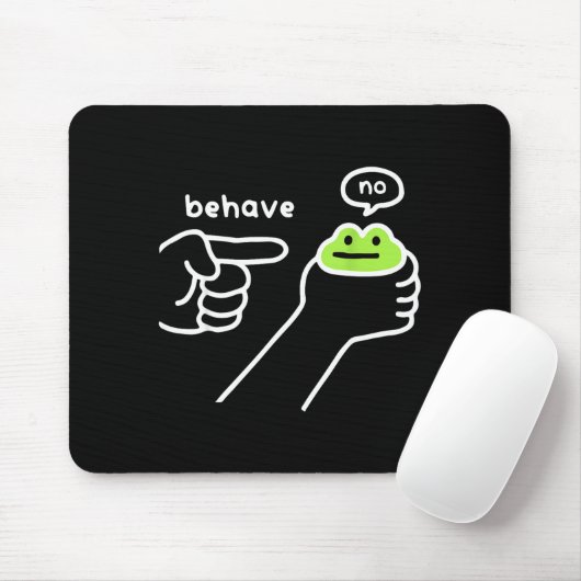Dishonest Frog Funny Frog Meme Behave No Cartoon M Mousepad (Mit Mouse)