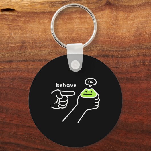 Dishonest Frog Funny Frog Meme Behave No Cartoon M Schlüsselanhänger (Vorderseite)
