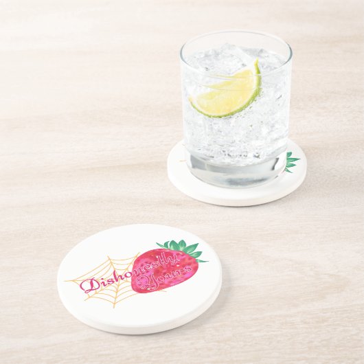 Dishonestly Yours Getränkeuntersetzer (Seite)