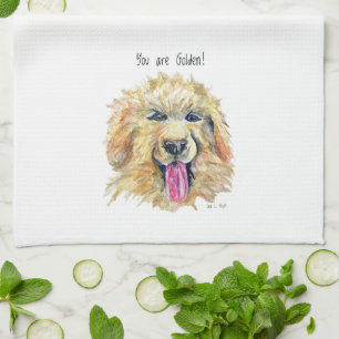 Dishtowel for kitchen with Golden/Doodle/Retriever Geschirrtuch
