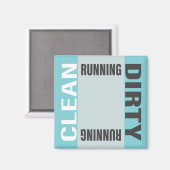 Dishwasher Clean Dirty Running Kitchen Office Magnet (Vorderseite/Rückseite)