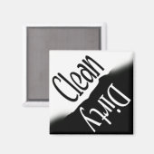 DISHWASHER MAGNET - SQUARE B&W (Vorderseite/Rückseite)