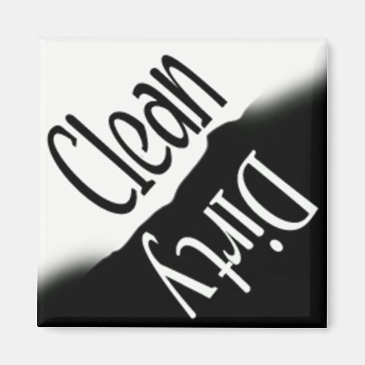 DISHWASHER MAGNET - SQUARE B&W (Vorne)