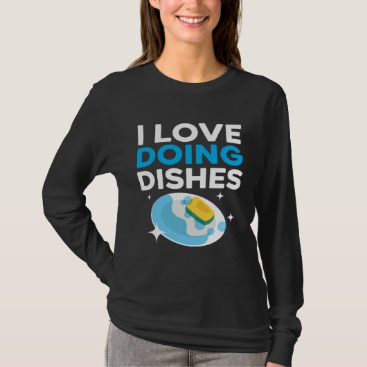 Dishwashing Job Profession Restaurant Employee Dis T-Shirt (Vorderseite)