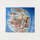 Disintegration von Raumschiffen Wandteppich (Vorderseite (Horizontal))