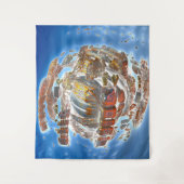 Disintegration von Raumschiffen Wandteppich (Vorderseite)