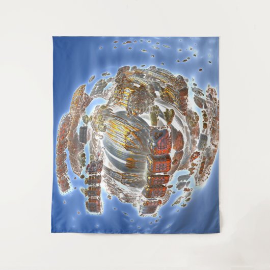 Disintegration von Raumschiffen Wandteppich (Vorderseite)