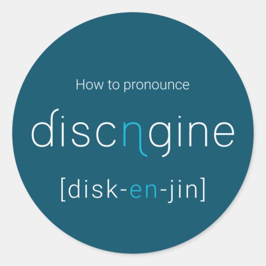 Disk-En-Jin-Stickers Runder Aufkleber (Vorderseite)