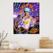 DISK GIRL POSTER (Küche)