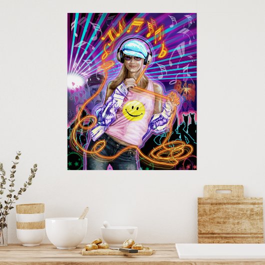 DISK GIRL POSTER (Küche)