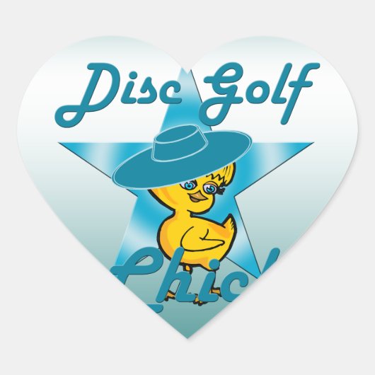 Disk Golf #7 Herz-Aufkleber (Vorderseite)