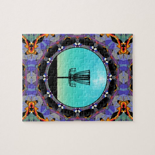 Disk Golf Abstrakt Basket 3 Puzzle (Horizontal)