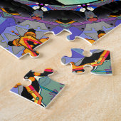 Disk Golf Abstrakt Basket 3 Puzzle (Seite)