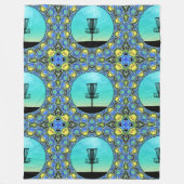 Disk Golf Abstrakt Basket 5 Fleecedecke (Vorderseite)