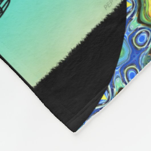 Disk Golf Abstrakt Basket 5 Fleecedecke (Ecke)