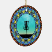 Disk Golf Abstrakt Basket 5 Keramik Ornament (Rechts)