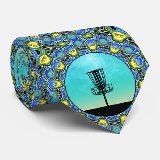 Disk Golf Abstrakt Basket 5 Krawatte (Gerollt)