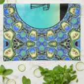 Disk Golf Abstrakt Basket 5 Küchentuch (Gefaltet)