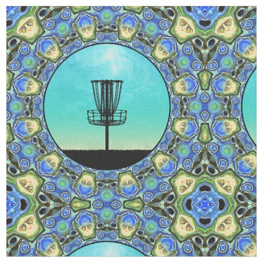 Disk Golf Abstrakt Basket 5 Stoff (Nahaufnahme)