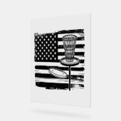 Disk Golf American Flag Acrylschild (Winkel)