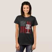 Disk Golf American Flag Amerikanische Unabhängigke T-Shirt (Vorne ganz)