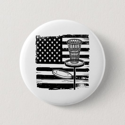 Disk Golf American Flag Button (Vorderseite)
