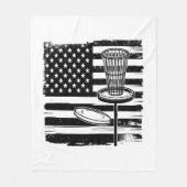 Disk Golf American Flag Fleecedecke (Vorderseite)