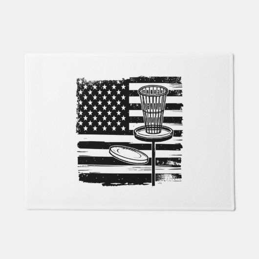 Disk Golf American Flag Fußmatte (Vorderseite)