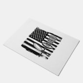 Disk Golf American Flag Fußmatte (Schrägansicht)