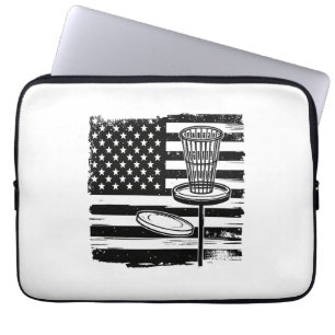 Disk Golf American Flag Laptopschutzhülle
