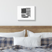 Disk Golf American Flag Leinwanddruck (Insitu (Schlafzimmer))