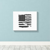 Disk Golf American Flag Leinwanddruck (Insitu (Holzboden))