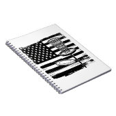 Disk Golf American Flag Notizblock (Rechte Seite)