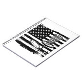 Disk Golf American Flag Notizblock (Linke Seite)