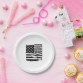 Disk Golf American Flag Pappteller (Party)