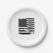 Disk Golf American Flag Pappteller (Vorderseite)