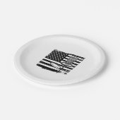 Disk Golf American Flag Pappteller (Schrägansicht)