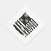 Disk Golf American Flag Serviette (Ecke)