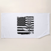 Disk Golf American Flag Strandtuch (Vorderseite)