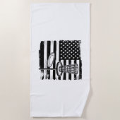 Disk Golf American Flag Strandtuch (Vorderseite)