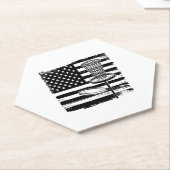 Disk Golf American Flag Untersetzer (angewinkelt)