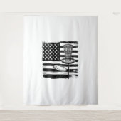 Disk Golf American Flag Wandteppich (Vorderseite)