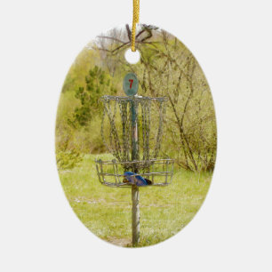 Disk Golf Basket 7 Keramik Ornament