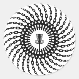Disk Golf Basket Chains Runder Aufkleber